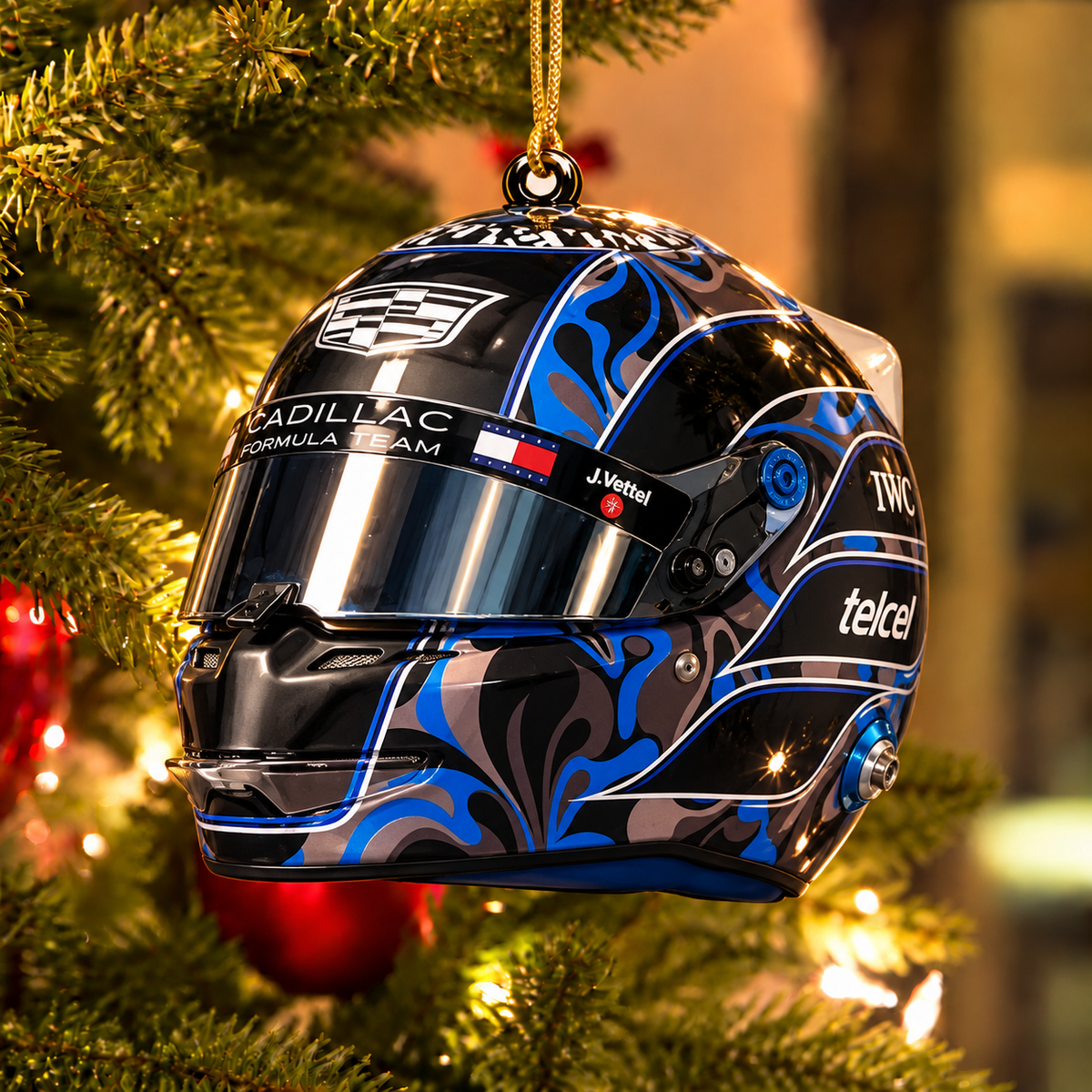 Bottas #77 Helmet Ornament - Racing Christmas Tree Decoration