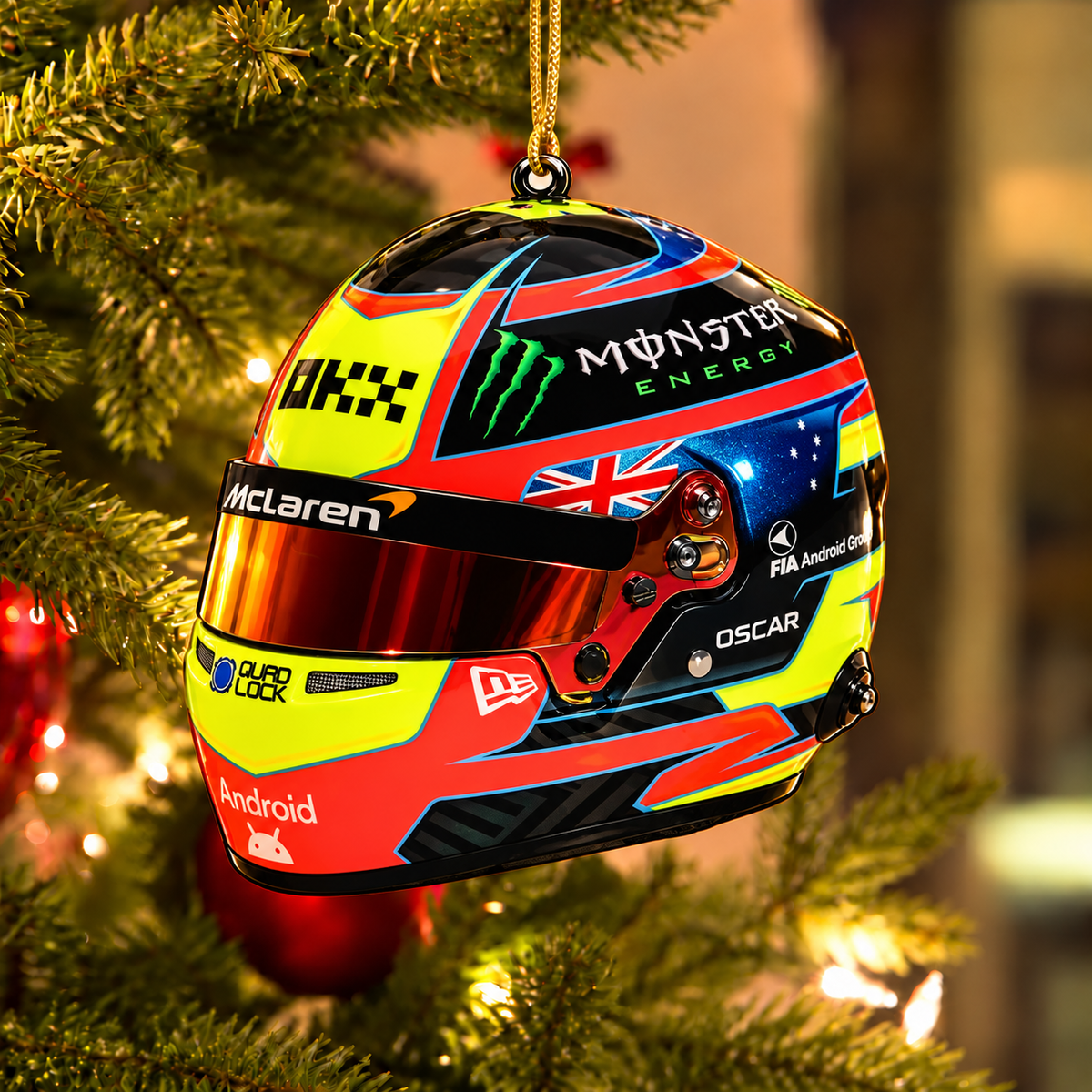 Piastri #81 Helmet Ornament - Christmas Tree Decoration