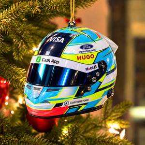 Arvid #41 Helmet Ornament - Racing Christmas Tree Decoration