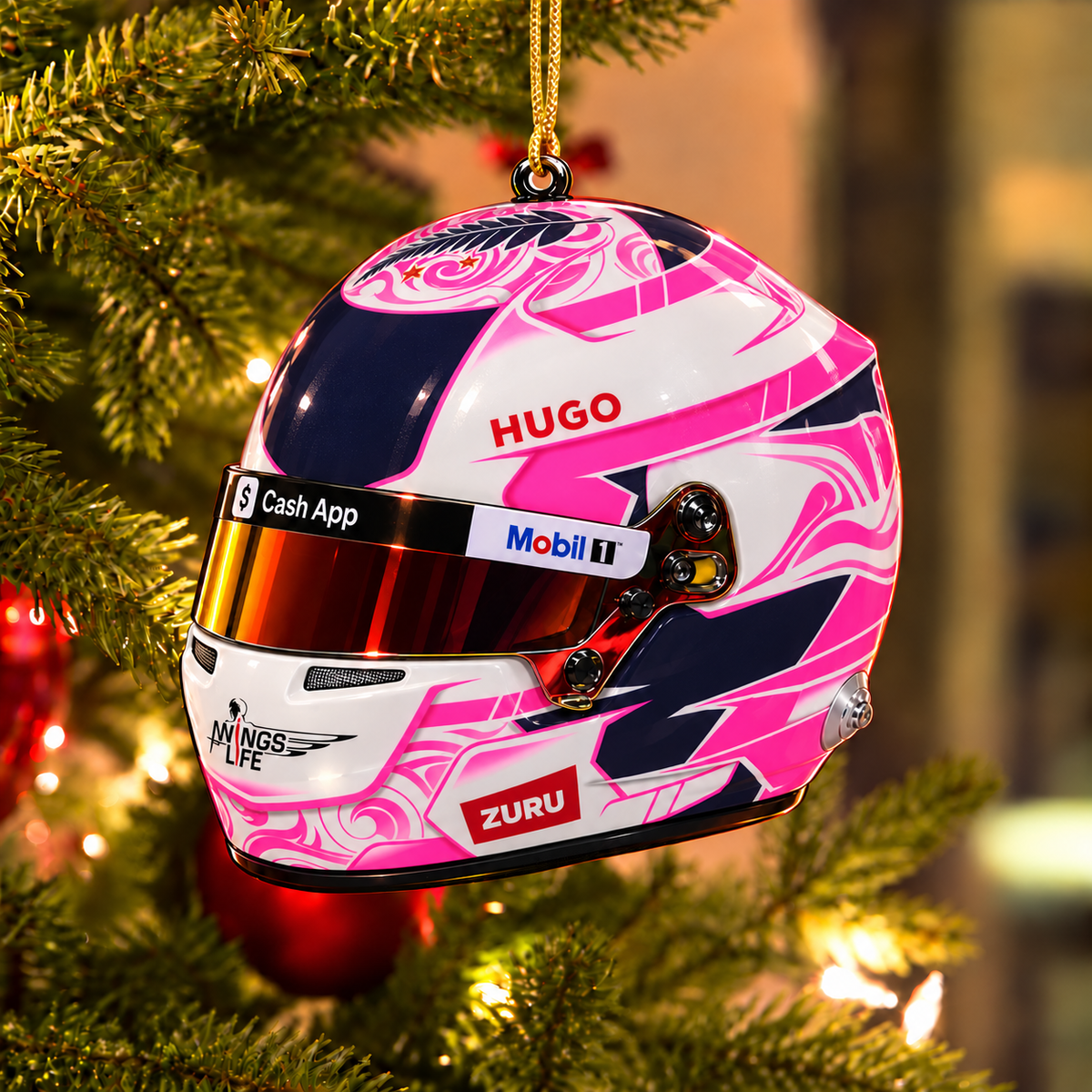 Liam #30 Helmet Ornament - Racing Christmas Tree Decoration