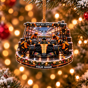 [Personalized] MC Pit Stop Christmas Ornament - Motorsport Holiday Gift