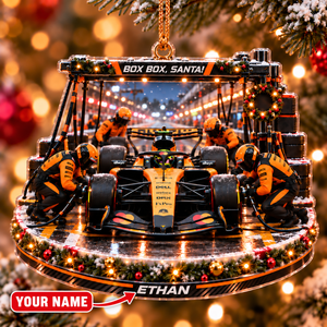 [Personalized] MC Pit Stop Christmas Ornament - Motorsport Holiday Gift