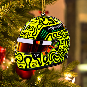 #1 Racing Helmet Christmas Tree Ornament - Collectible Gift