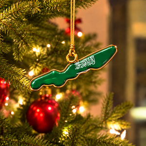 Saudi Arabian F1 Circuit Map Hanging Ornament - Christmas Tree Decoration