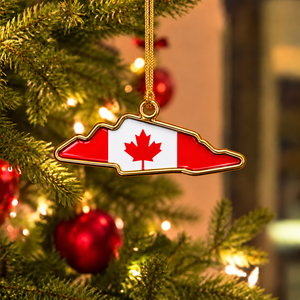 Canadian Circuit Map Hanging Ornament - Christmas Tree Decoration