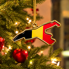 Belgian Grand Prix Track Shape Ornament - Track Christmas Decoration