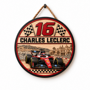 [Personalized] Charles #16 Wooden Wall Sign - Wooden Round Wall Hanging