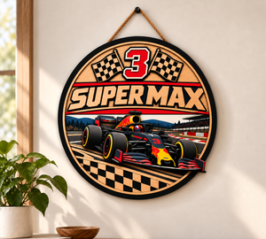 [Personalized] Super Max 3 Wood Wall Art - Wooden Sign Decor