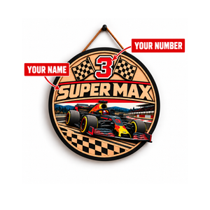 [Personalized] Super Max 3 Wood Wall Art - Wooden Sign Decor