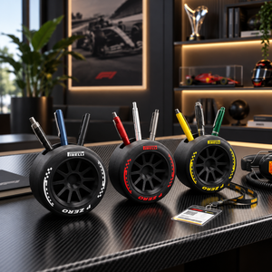 F1 Tire Pen Holder Pirelli P Zero Wheel Desk Organizer - 3D Printed Gift
