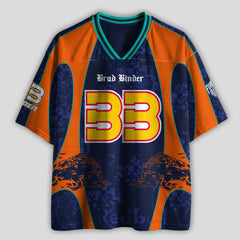 'MT' Brad #33 Red KTM Racing Mesh Football Jersey