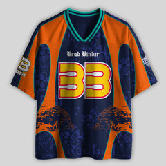 'MT' Brad #33 Red KTM Racing Mesh Football Jersey