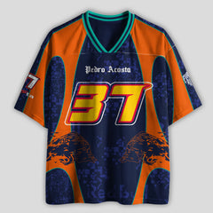 'MT' Acosta #37 Red KTM Racing Mesh Football Jersey