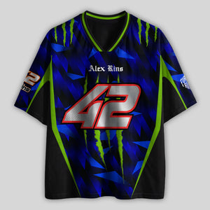 'MT' Rins #42 Monster Racing Mesh Football Jersey