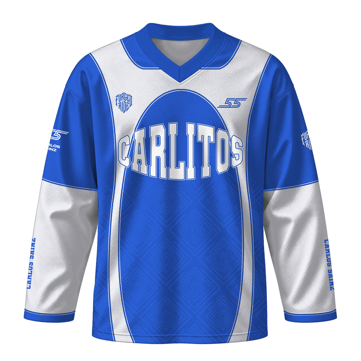 [HJ] Carlos #55 Graphic Long Sleeve Jersey - Racing Shirt