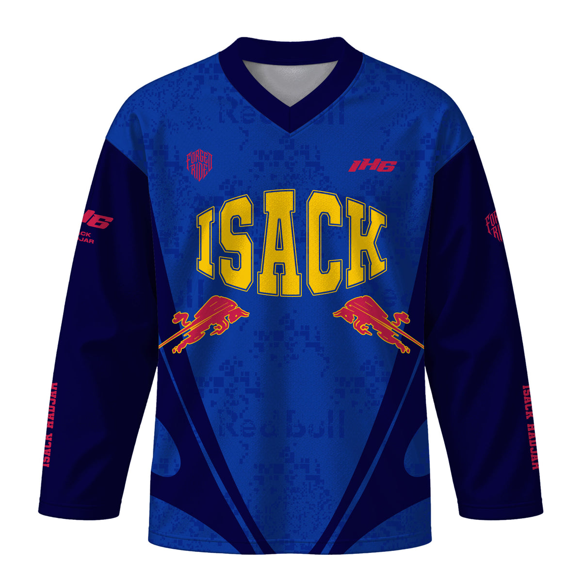 [HJ] Isack #6 RB Long Sleeve Racing Jersey - #6 Fan Apparel