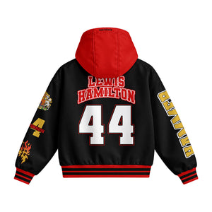 Lewis #44 Racing Hooded Baseball Jacket - Racing Fan Gift