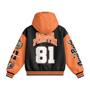 Oscar #81 Driver Hooded Baseball Jacket - Racing Fan Gift