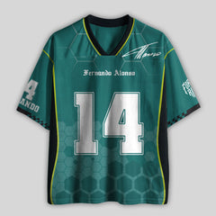Alonso #14 Racing Mesh Football Jersey
