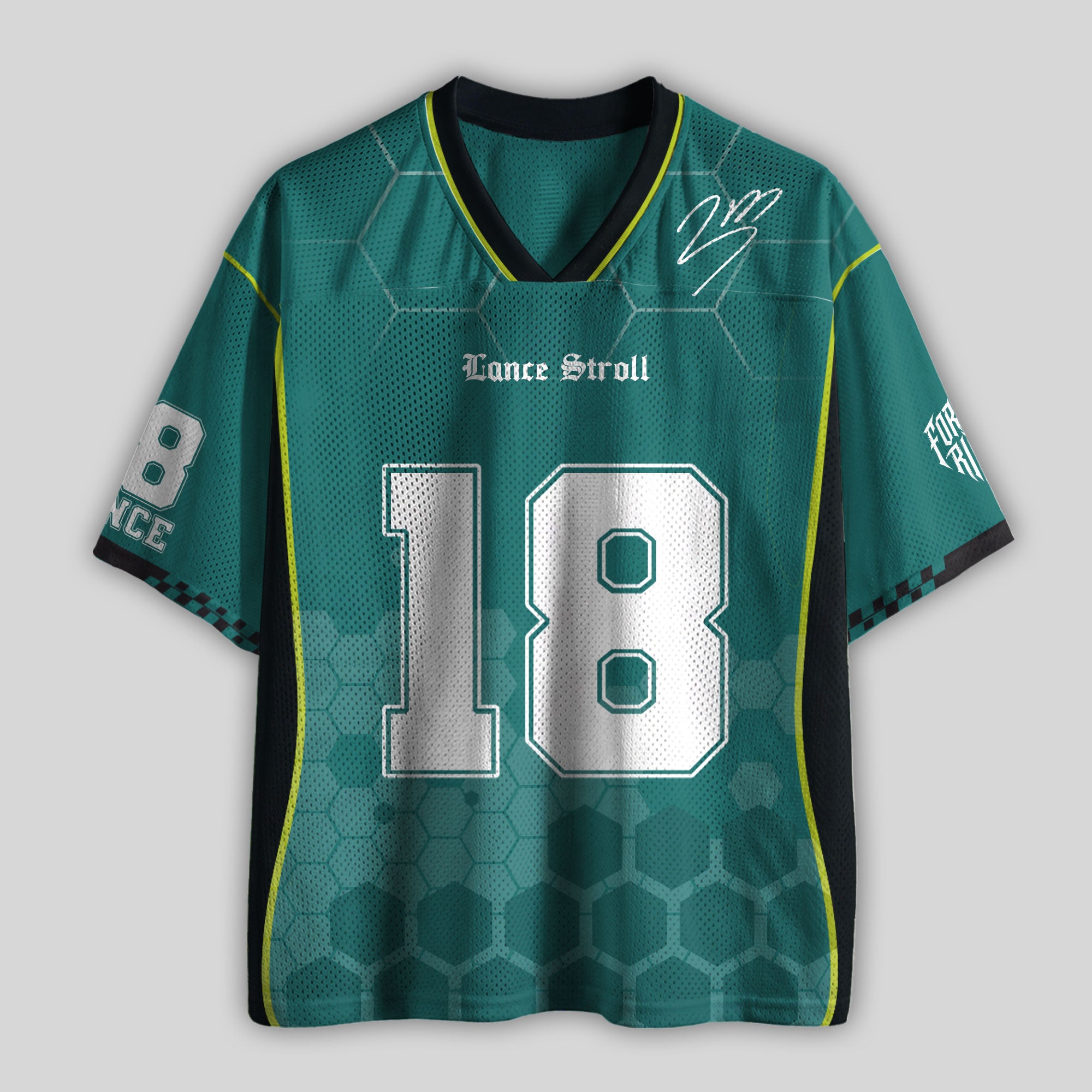 Stroll #18 Racing Boxy Mesh Football Jersey