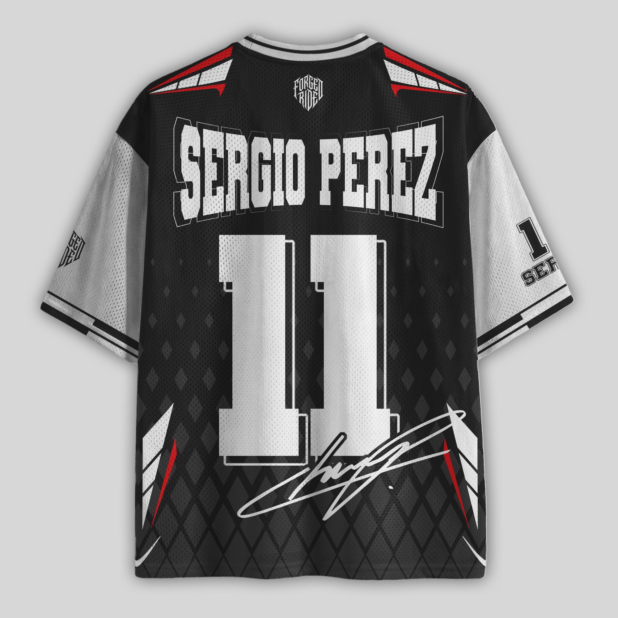 Perez #11 Racing Boxy Mesh Football Jersey