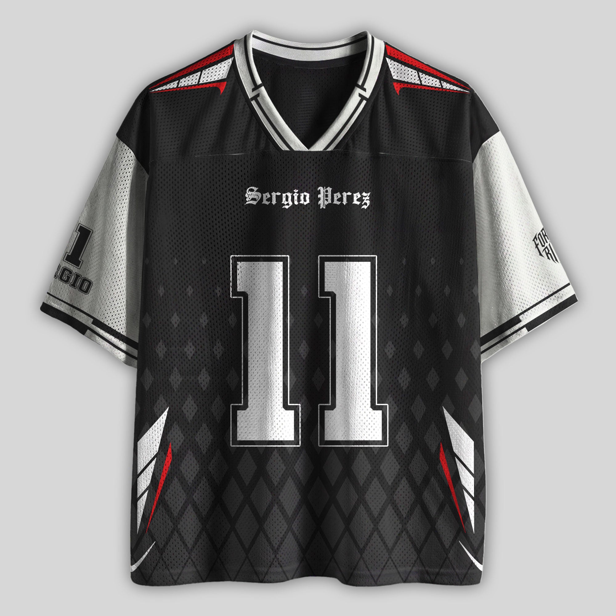 Perez #11 Racing Boxy Mesh Football Jersey
