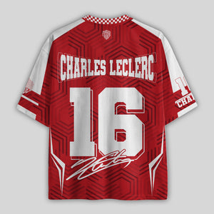 Leclerc #16 Racing Mesh Football Jersey