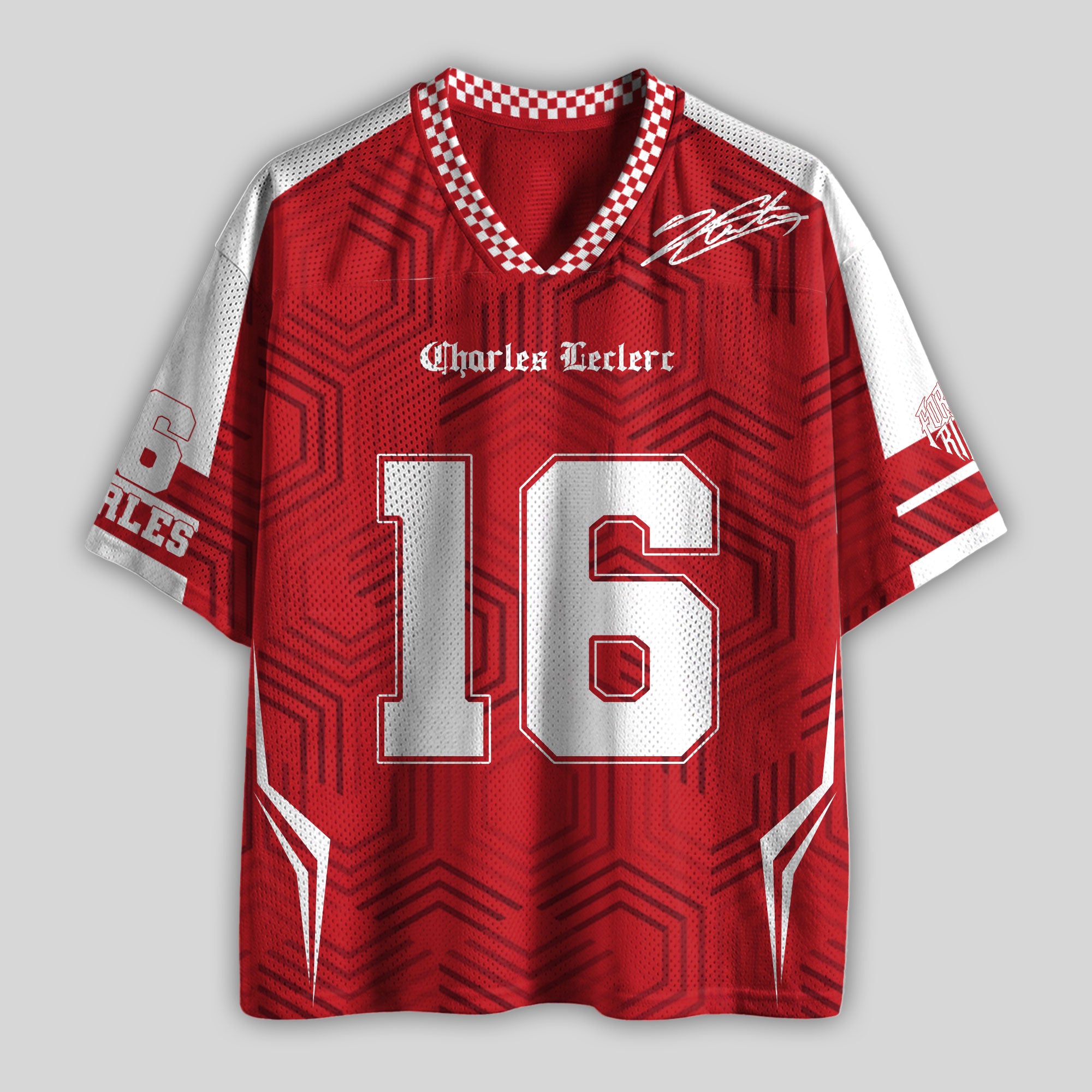 Leclerc #16 Racing Boxy Mesh Football Jersey