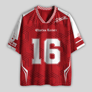 Leclerc #16 Racing Mesh Football Jersey