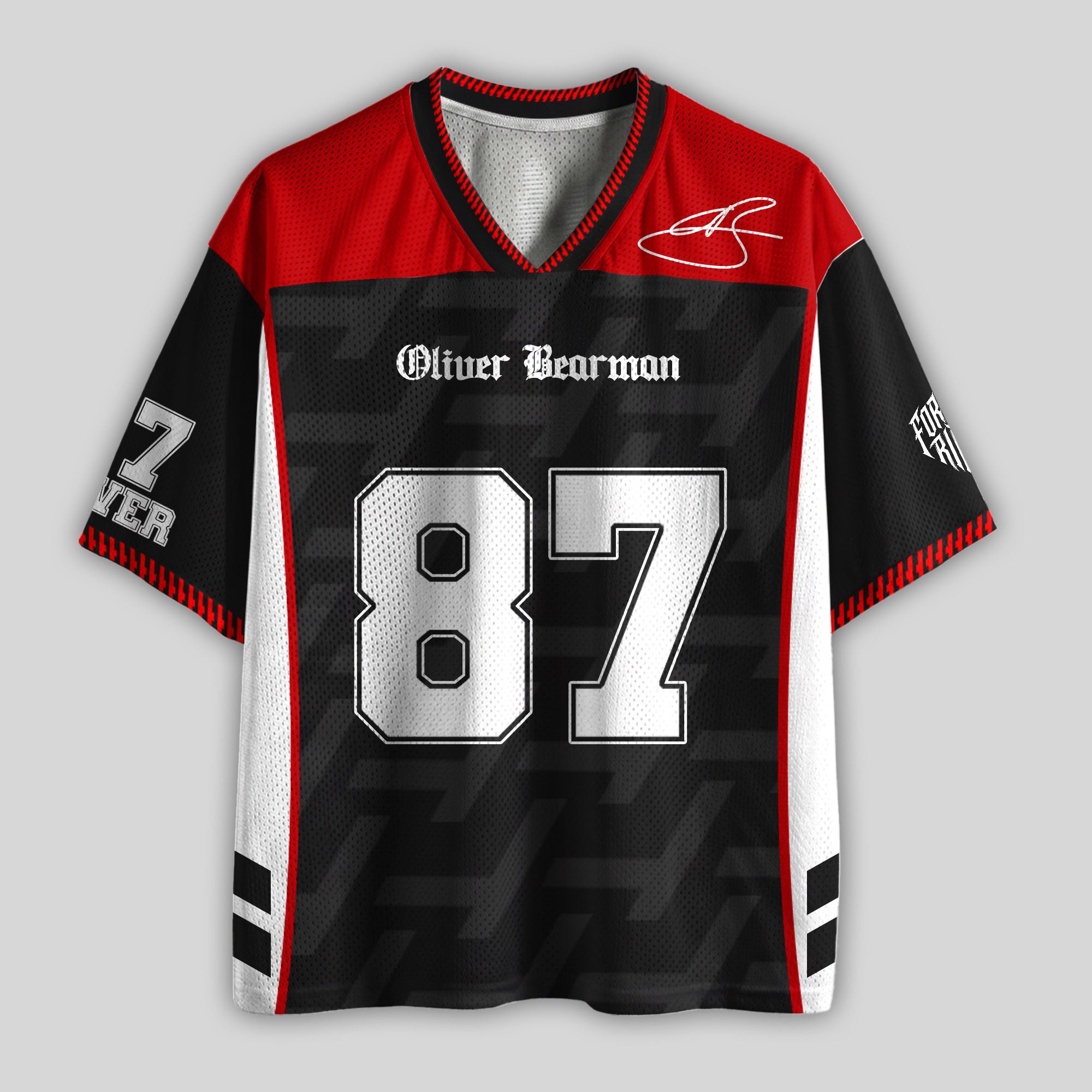 Bearman #87 Racing Boxy Mesh Football Jersey