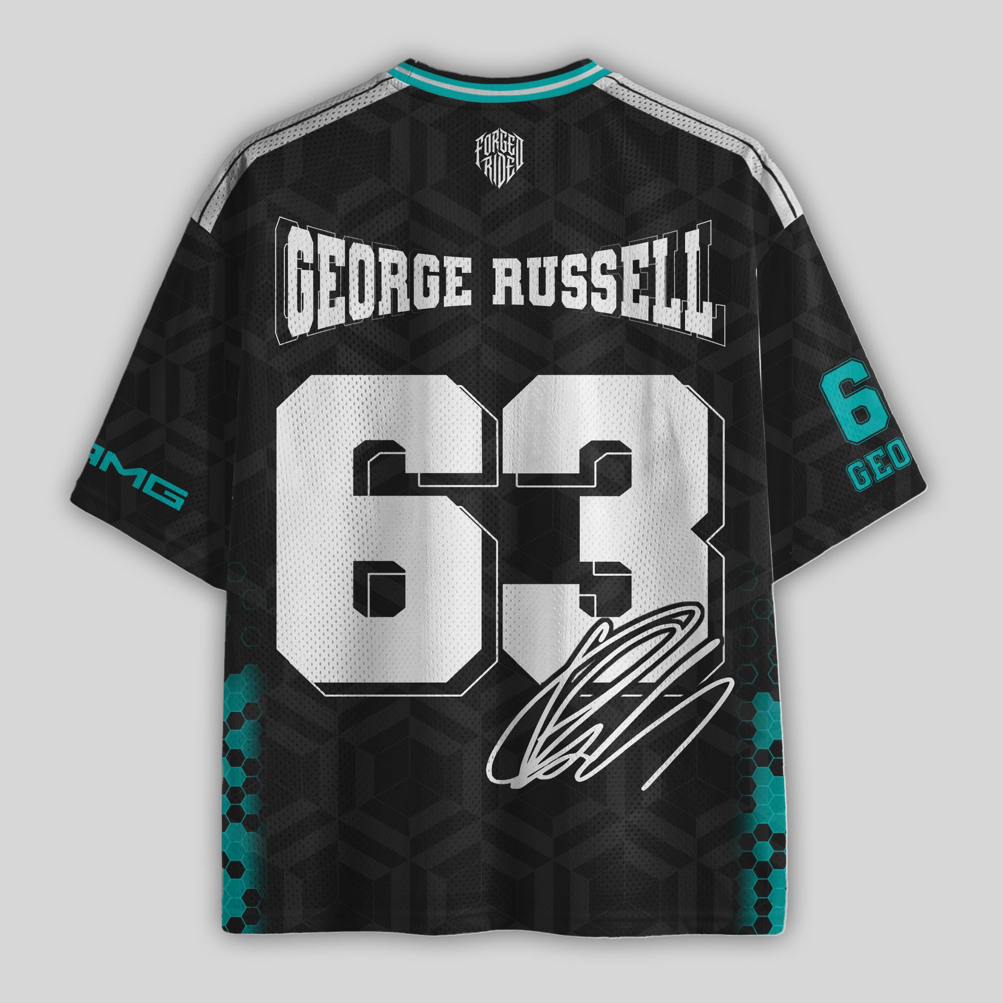 Russell #63 Racing Boxy Mesh Football Jersey
