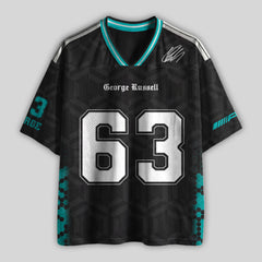 Russell #63 Racing Mesh Football Jersey