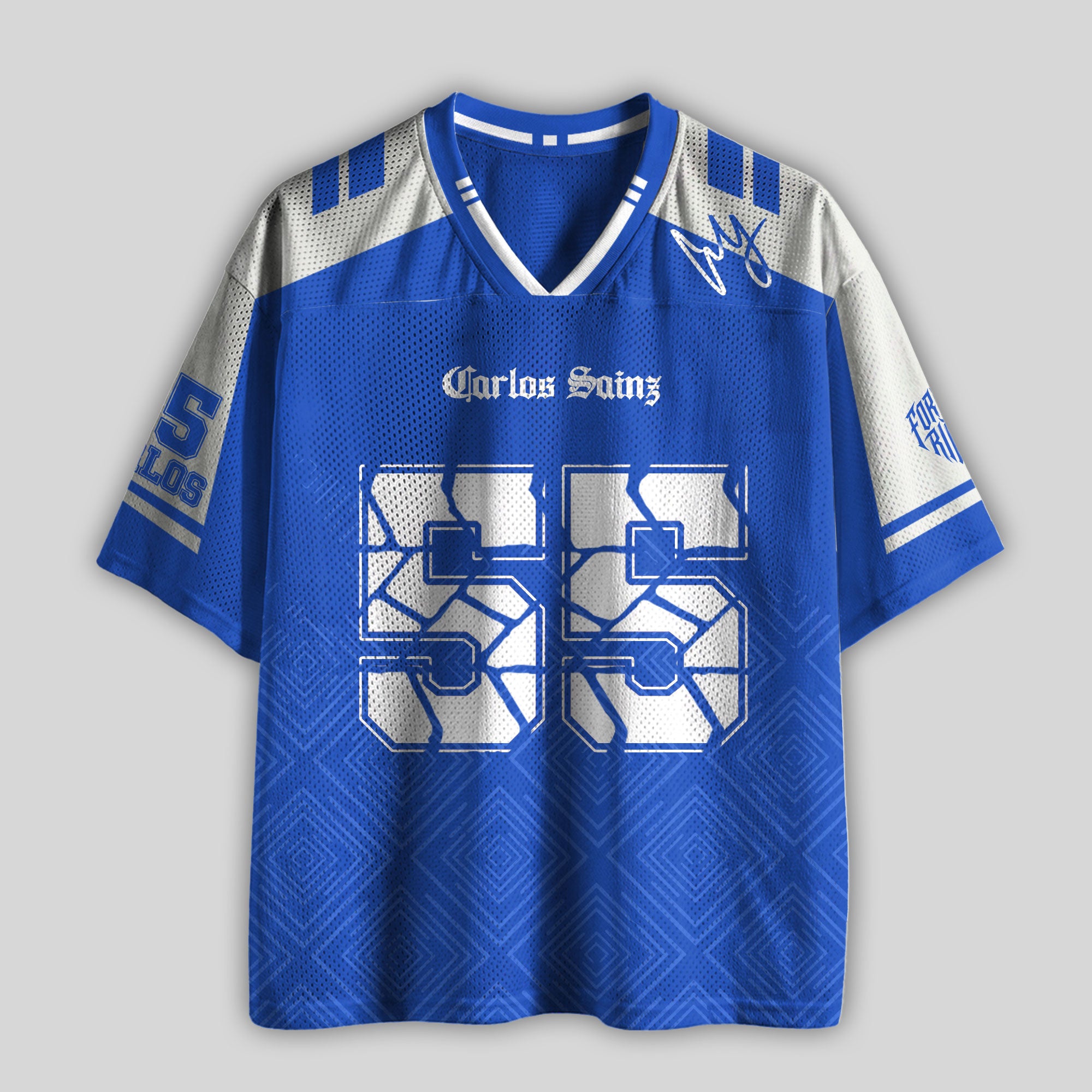 Sainz #55 Racing Boxy Mesh Football Jersey