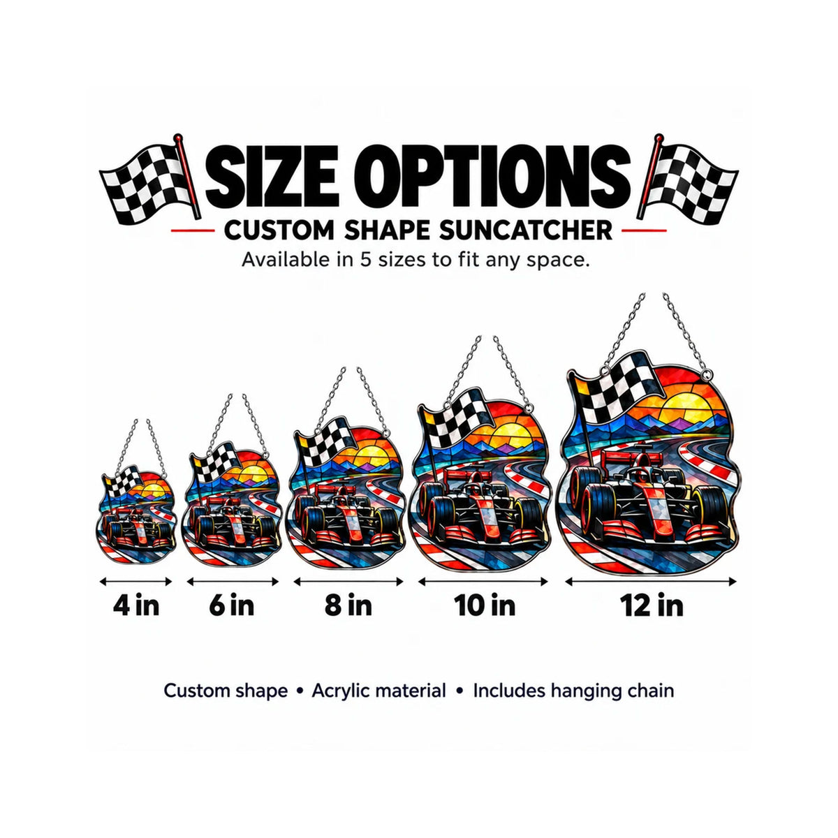 LH44 Lewis Racing Suncatcher Ornament Holiday season decor - Christmas Tree Ornament