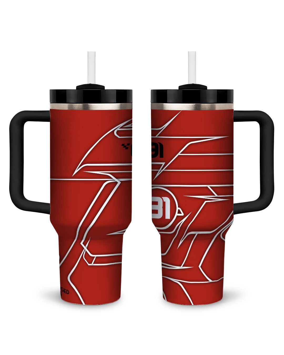 EO31 Signature Racing Tumbler - Stainless Steel 30 oz Travel Cup with Handle