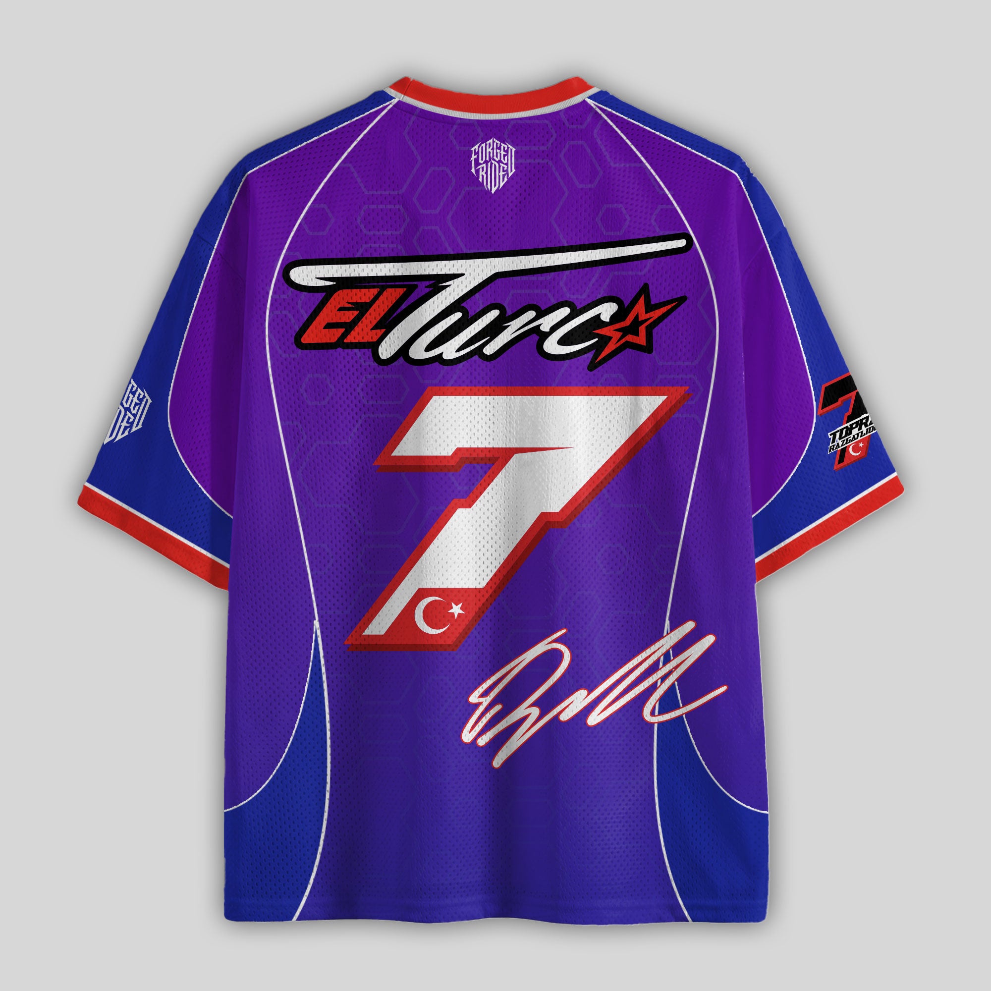 'MT' El Turco 7 Prima Racing Mesh Football Jersey