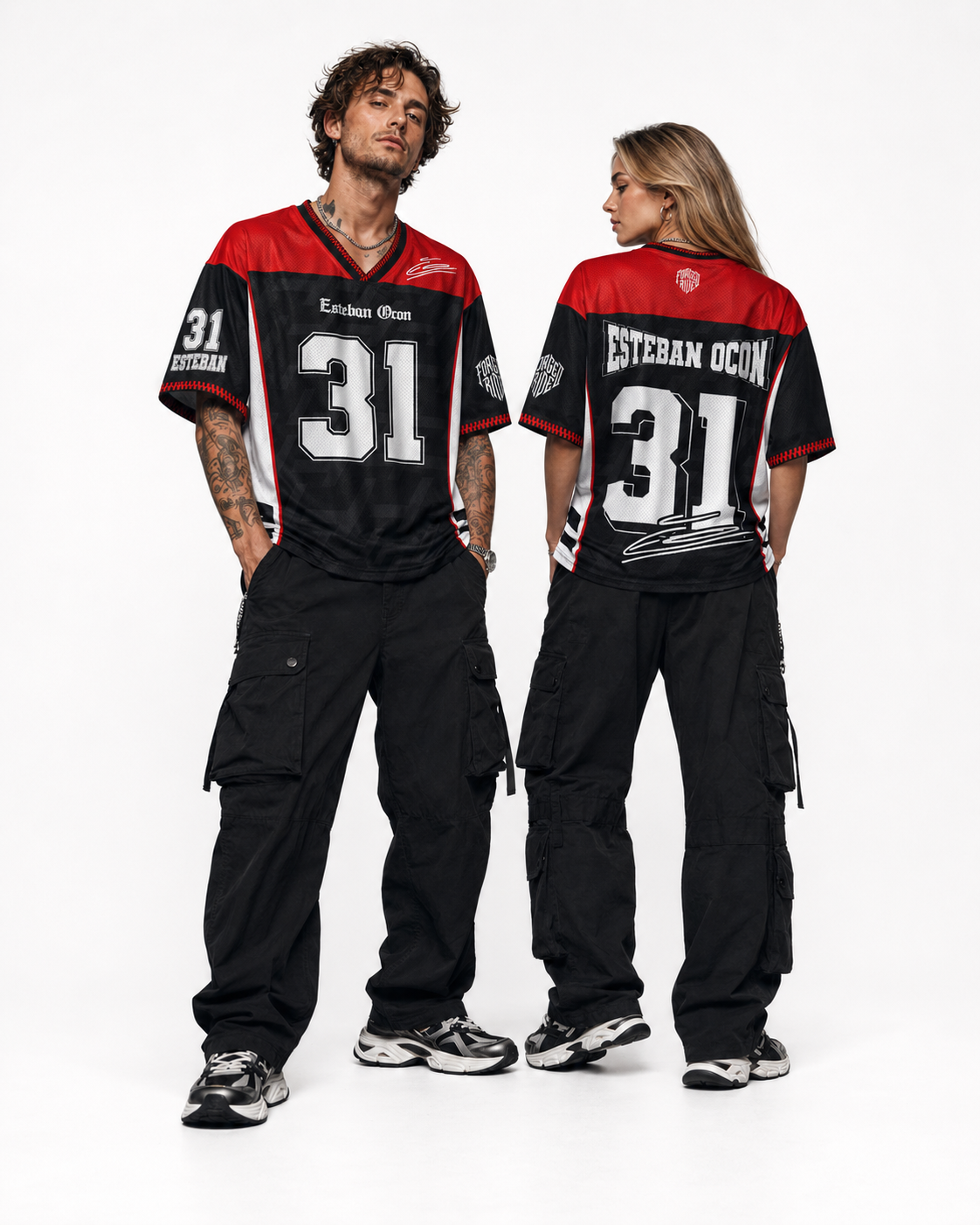 Ocon #31 Racing Mesh Football Jersey
