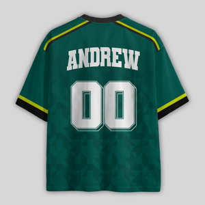 Custom Martin Racing Green #00 Mesh Football Jersey