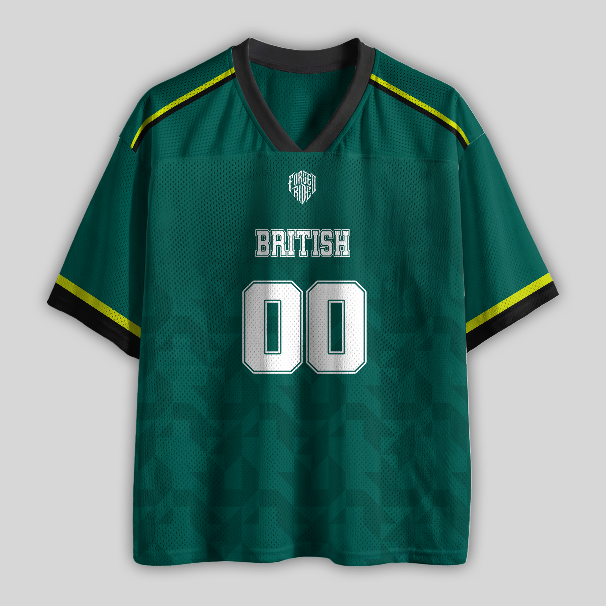 Custom Martin Racing Green #00 Mesh Football Jersey