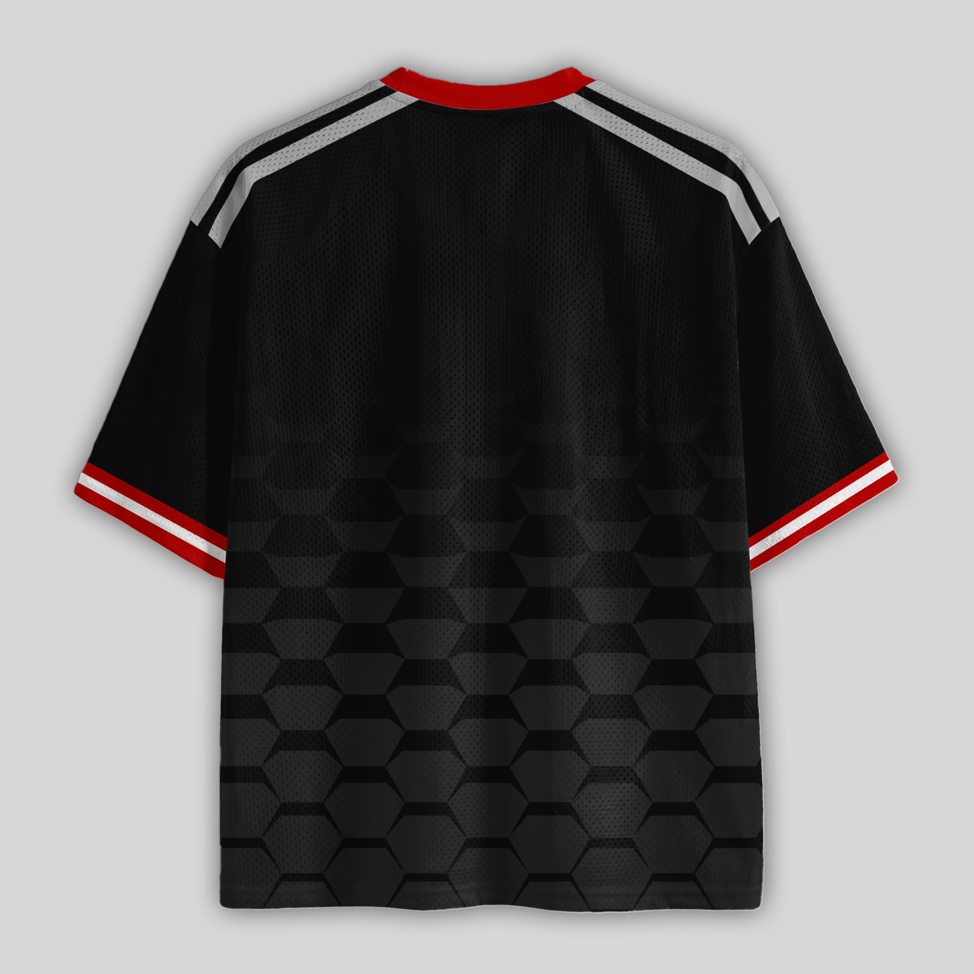 Custom Progressive Racing Black Red #00 Mesh Football Jersey
