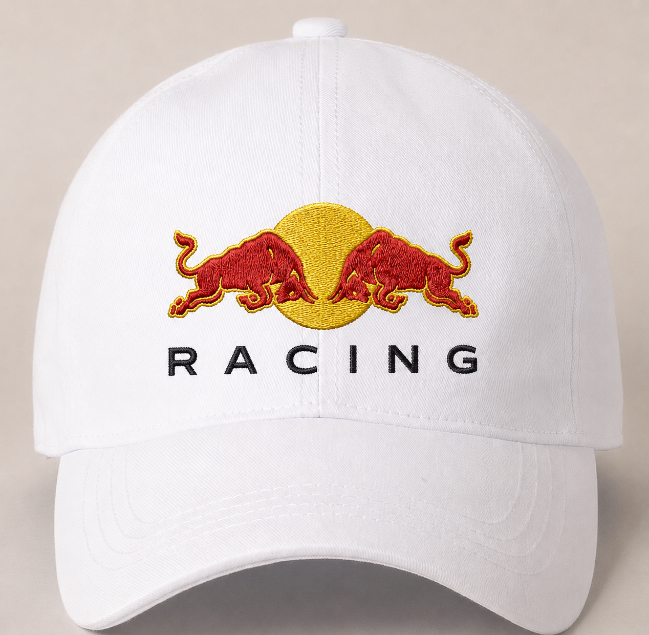 Red Racing Hat Embroidered - Cap Washed