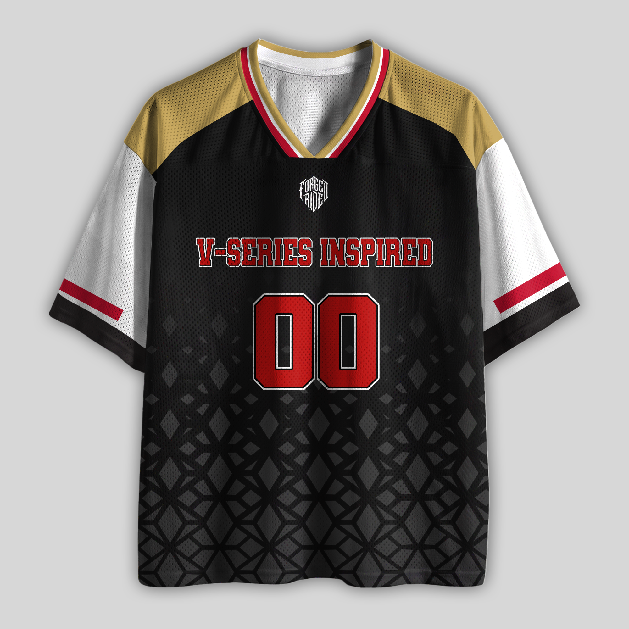 Custom V-Series Inspỉed Name & Number Racing Mesh Football Jersey