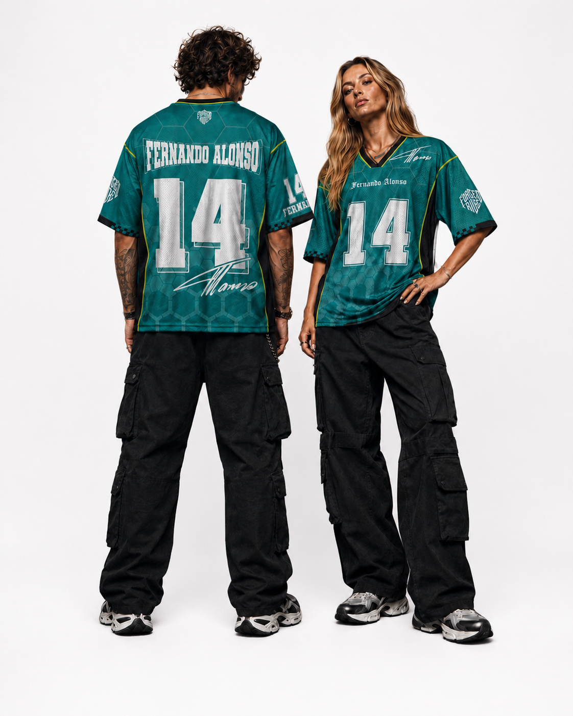 Alonso #14 Racing Mesh Football Jersey