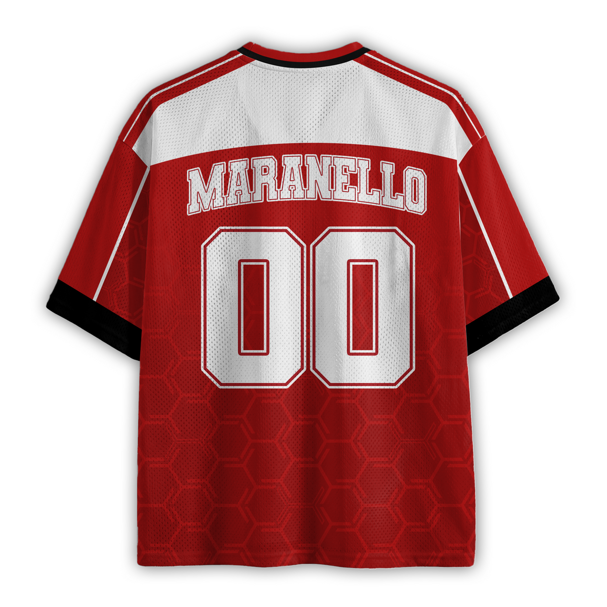 [Personalized] Red FER Racing Name & Number - Mesh Football Jersey
