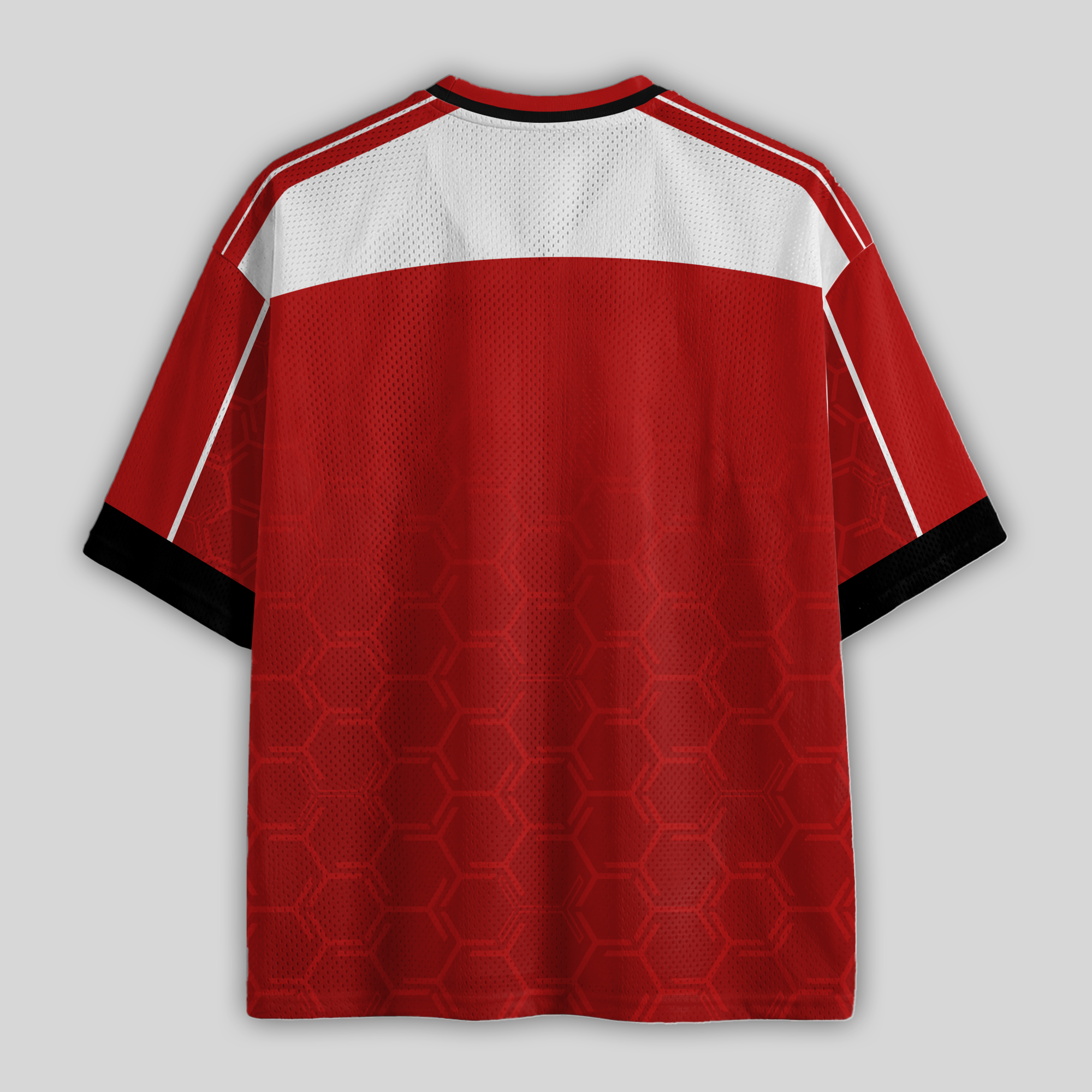 Custom Prancing Spirit Red Racing Mesh Football Jersey