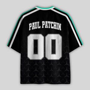 [Personalized] Silver Arrows Racing Name & Number - Mesh Football Jersey