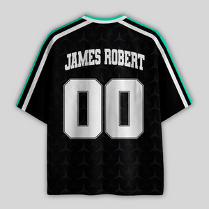 Custom Silver Arrows Racing Name & Number Racing Mesh Football Jersey