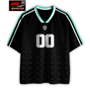 [Personalisiert] Silver Arrows Racing Name & Nummer - Mesh Football Jersey