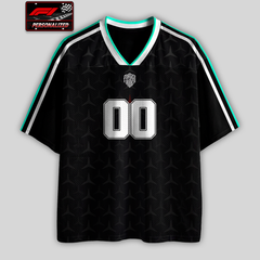 [Personalized] Silver Arrows Racing Name & Number - Mesh Football Jersey