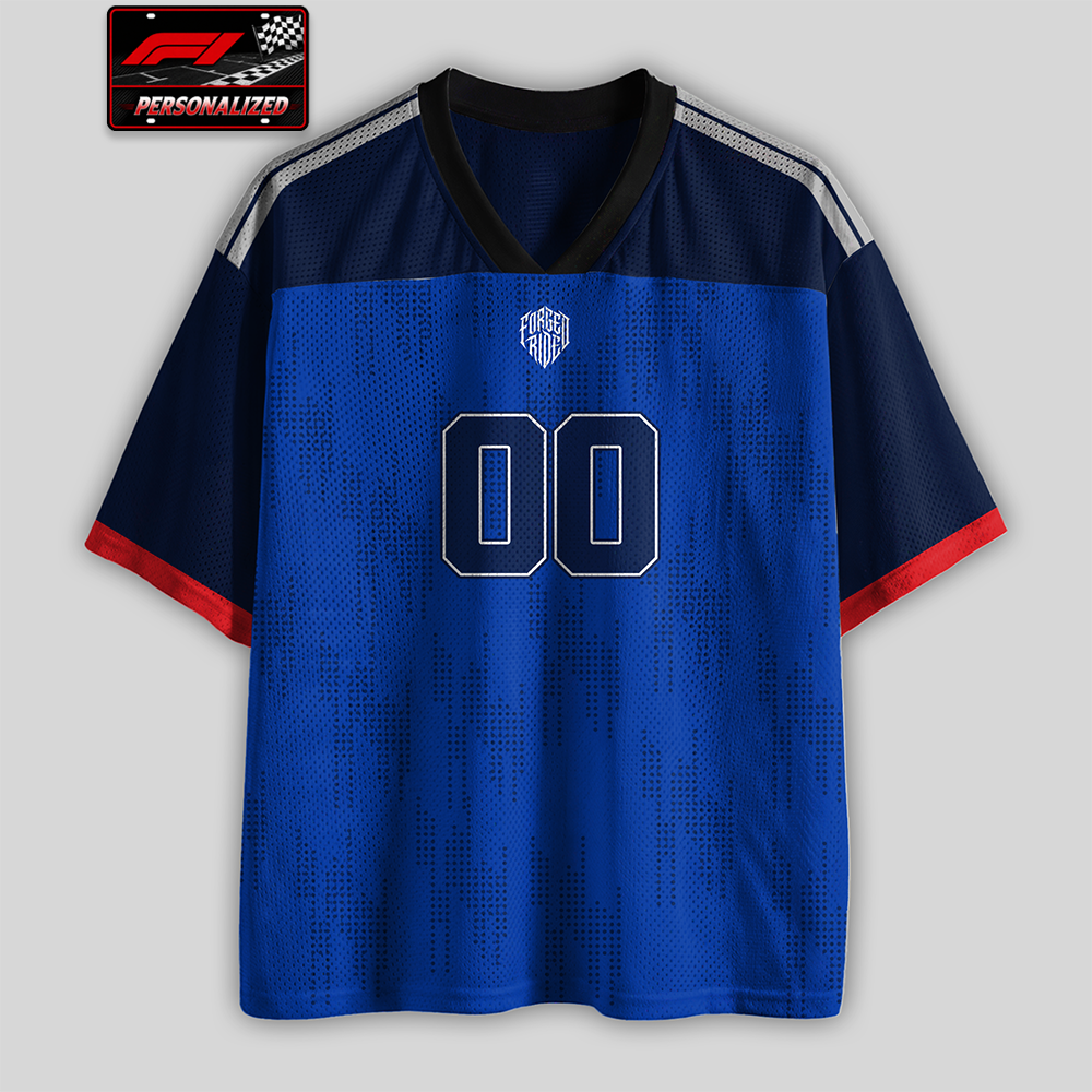 [Personalized] RB Racing Name & Number - Mesh Football Jersey